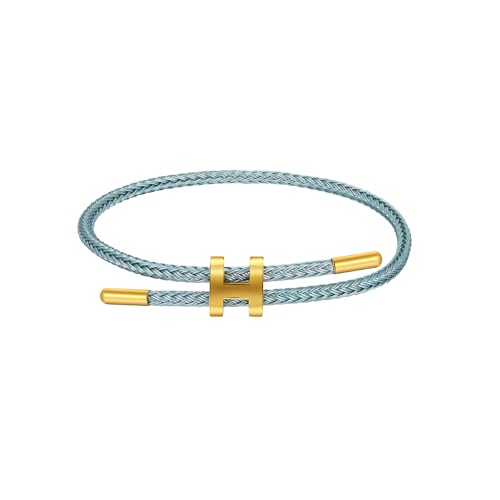 Image of AIMADE Bracelets for Women Adjustable Charm Bracelet, 18k Gold-plated Buckle Design Titanium Steel Wire Rope Women's Gift Jewelry