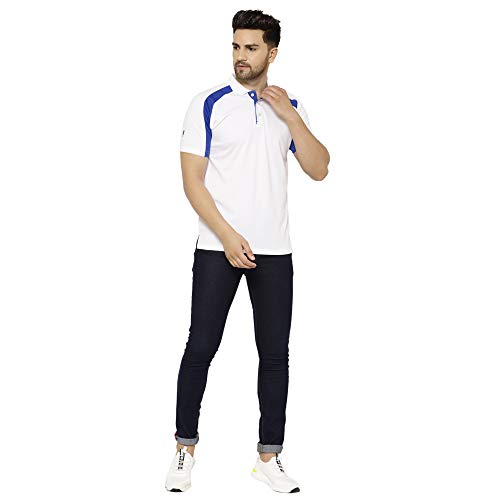 Image of EPPE Men's Polo Neck Solid Slim Fit Activewear Half Sleeve Dryfit Micro Polyester Sportswear | Casual wear T-Shirt