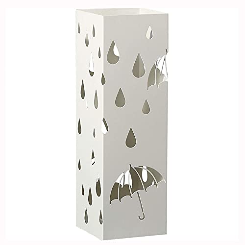 Soporte para paraguas blanco de diseño contemporáneo ideal para un recibidor ordenado