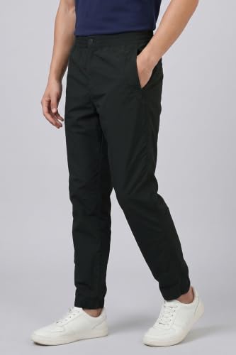 Image of Allen Solly Men's Regular Mid‑Rise Casual Pants | Cotton‑Blend Fabric | Solid Parachute Pants | Stylish & Comfortable Fit