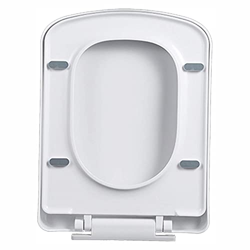 Square Toilet Seat Soft Close with Easy Quick Release Top Fix Adjustable Hinges, Easy Installation, White Soft Close Toilet Seats 04D-PP ,04D Square Toilet Seat Soft Close with Easy Quick Release Top Fix Adjustable Hinges, Easy Installation, White Soft Close Toilet Seats 04D-PP ,04D