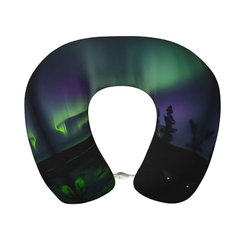 Almohada de viaje de espuma viscoelástica negra ergonómica miniatura 1