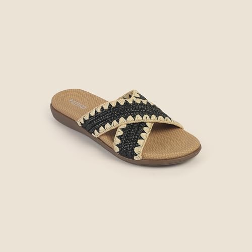 Image of Metro Women's Stylish Cross Strap Slides