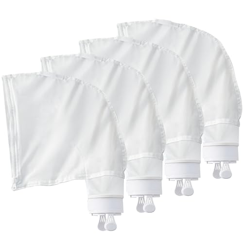 TaShow Pool Cleaner Bags, 4 Pack Pool Sweep Bag, Nylon Mesh Pool Vacuum Bag Replacement, All Purpose...
