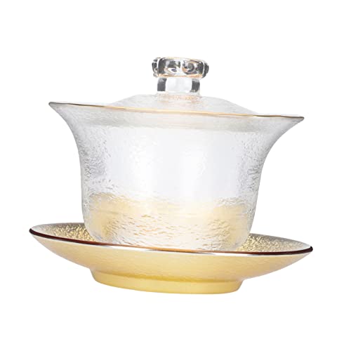 Semplice tazza da tè zuppiera: il design trasparente rende questa tazza da tè zuppiera più attraente e decorativa, tazza da tè in cristallo trasparente