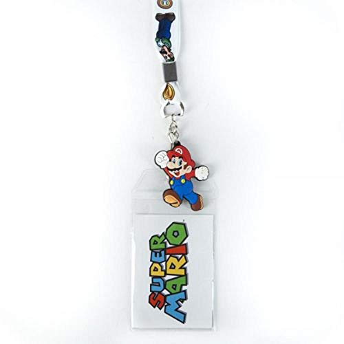 Nintendo Mario with Icon White Lanyard