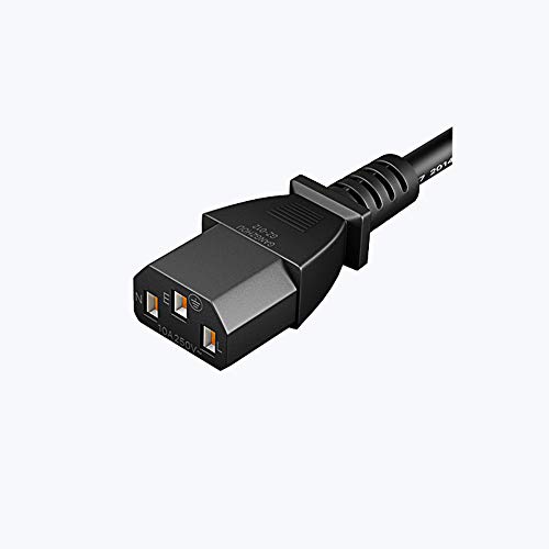 DTK power cable, 1.8m power connector IEC 320 C13 H05VV-F cable, 3 pin IEC power cord Replacement for printer, PC, monitor, TV, beamer, PS3 / PS4 PRO, DJ equipment, stage equipment, black