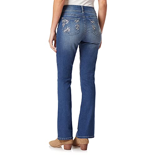 Image of WallFlower Bling Back Pocket Bootcut Jeans for Women, Luscious Curvy Fit, Embellished Mid-Rise Insta Stretch Denim