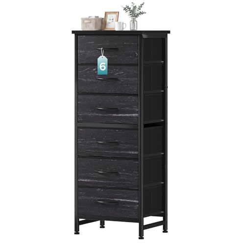 OLIXIS 6 Drawer Dresser, Fabric Storage...