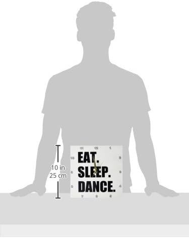 Miniatura 2 de 3dRose DPP_180394_1 Eat Sleep Dance Apsionate About Dancing Fun Text Dancer Gifts - Reloj de pared, 10 x 10 pulgadas