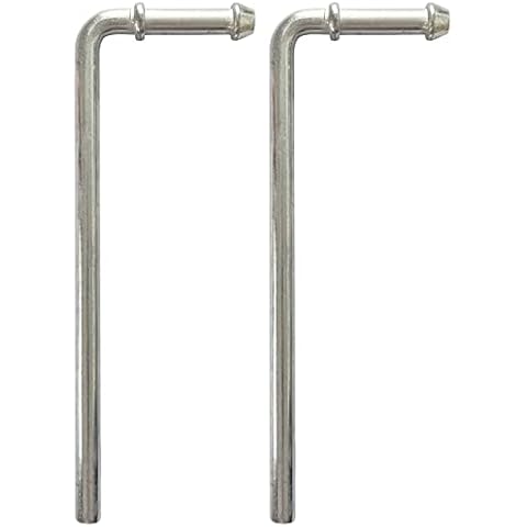 90° Bend Exhaust Hangers Universal Weld on Rod Zinc Plated Steel 2 Pack Cover