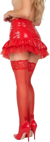 Image of ToBeInStyle Womens Beautiful Backseam Fishnet Thigh High Stockings