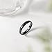Greenpod 4MM Black Tungsten Carbide Promise Rings Faceted Edge Dome Polished Wedding Band Ring for Women Size 10