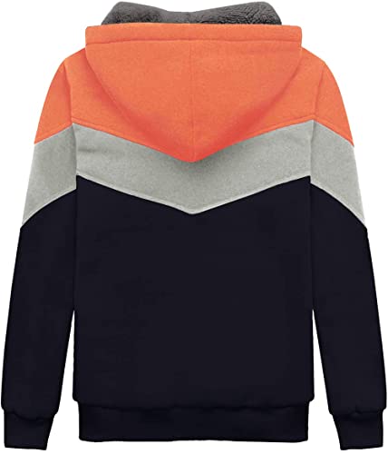 Image of SWISSWELL Boys Fleece Jacket Long Sleeve Sherpa Lined Zip Up Hoodies Soft Warm Sweatshirt Outerwear for Kids 6-15 Years