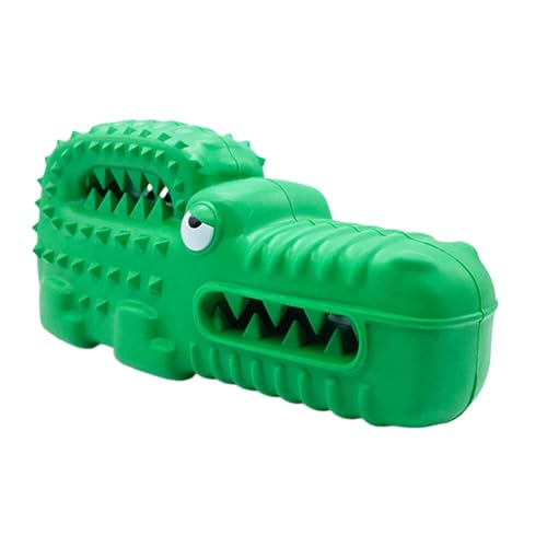 Rubber Alligator Dog Toy, Chew Toy with Squeaker, 6.3x2.36x2.76in Portable Puppy Playhing Tools, Interactive Pet Training Aid fo