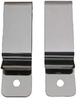 EZ-Xtend Heavy Duty Knife Sheath Clip and DIY Gun Holster Belt Clip - Gun Accessories - Replacement Belt Clip - No Rust Stainless Steel Metal - Sheath Belt Clip, Spring Clips, Pocket Clip - 2 Count