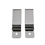 EZ-Xtend Heavy Duty Knife Sheath Clip and DIY Gun Holster Belt Clip - Gun Accessories - Replacement Belt Clip - No Rust Stainless Steel Metal - Sheath Belt Clip, Spring Clips, Pocket Clip - 2 Count