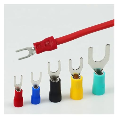 Conector de pala de cable SV5.5-6 y terminales de engarzar aislados de cobre, 25 uds 6
