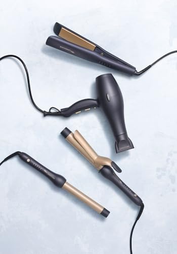 Image of Bio Ionic GoldPro 1 inch or 1.25 inch Curling Iron, Blue, Moisturizing Heat & 24K Gold MX, New & Improved 15% Longer Barrel Ceramic Curling Iron, Adjustable Heat, Versatile Curling Wand for Long-Lasting Curls
