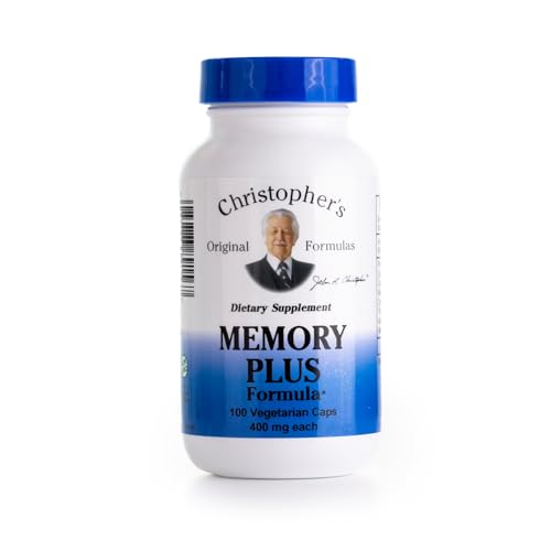 Image of Christopher's Original Formulas Memory Plus Herbal Blend - Brain Supplements for Memory & Focus - Supports Cognitive Function, Energy, & Alertness