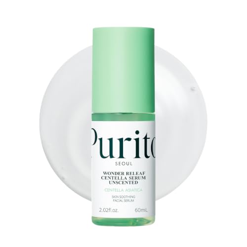 PURITO Centella Unscented Serum Korean Centella for All Skin Types Ampoule Soothing Calming Facial Serum for face Vegan & Cruelty-Free Korean Skin Care 60ml 2fl.oz