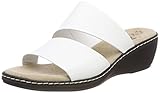 Rahmengenähte Sohle Jana Damen 27205 Pantoletten, weiß (white), 39 EU