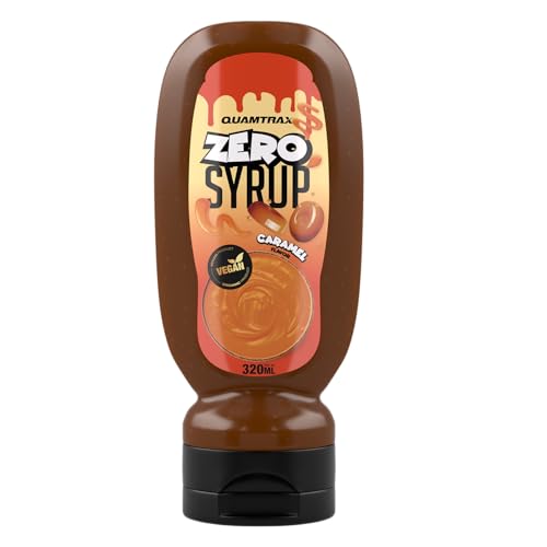 Quamtrax Nutrition - Sirope 0% Calorías - 330 ml - Bajo en calorías, sin azúcares añadidos, ideal para postres y batidos (Caramelo)