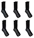 Dickies Men's Dri-tech Original Moisture Control Crew Socks Multipack, Black (6 Pairs), Shoe Size: 6-12, Pack of 6
