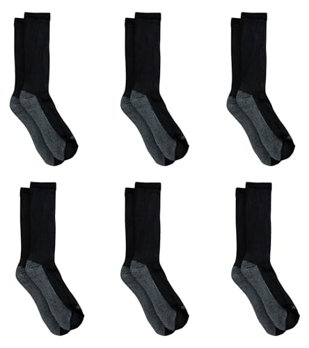 Dickies Men's Men's Dri-tech Moisture Control Comfort Length Crew Socks Socks (pack of 6)
