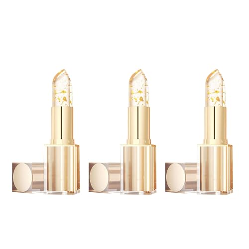 Fenvios Truetone - PH Adjusting Lipstick Fenvios Lipstick Transparente Transferproof Gold Crystal Color Changing Lip Lipsticks Moisturizing Glossy Shine Lip Gloss(3)