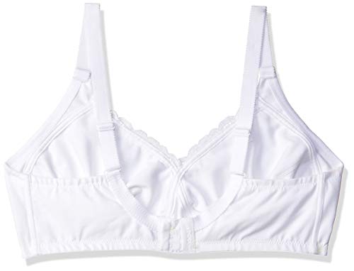 Image of Jockey ES19 Women's Wirefree Non Padded Super Combed Cotton Elastane Stretch Full Coverage Plus Size Bra with Lace Styling and Adjustable Straps