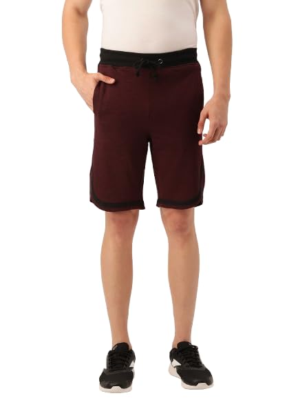 arise by beroe Men's Terry Shorts, Side Pocket with Hem Tape-picture-51