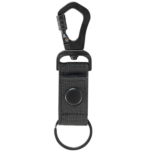 Belt Loop Key Holder for Men with Key Rings, Heavy Duty Key Ring Holder with Self-Locking Metal Gate Clip, EDC Keychain Accessories Men Key Chain, Outdoor Carabiner Key Ring Clip Car Key Chain for Men
