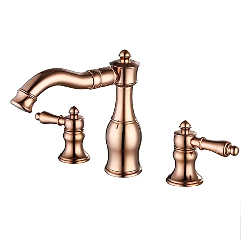 Grifo de latón generalizado baño grifo de agua fría y caliente oro rosa
