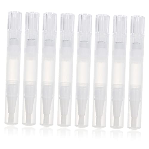 WEKADRIN 8 piezas Bolígrafos Vacíos para Aceite de Cutículas Transparente Ergónomicos para Cuidado de Uñas y Manicura Profesional Casa o Salón