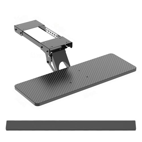 Verstellbare Tastaturablage unter dem Schreibtisch – platzsparende ausziehbare Schublade, unterstützt 25 kg Höhe und Winkel, verstellbar, perfekt für Heim- und Büro-Ergonomie.