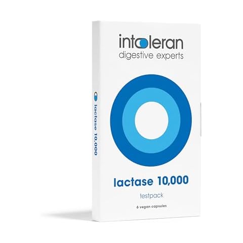 Intoleran Lactase 10,000 Digestive Enzymes Testpack - 6 Capsules | Supplement for Lactose Intolerance | Lactase Enzyme Helps Digest Dairy & Lactose | High Dosed & Fast Acting | Vegan | Low FODMAP Cover