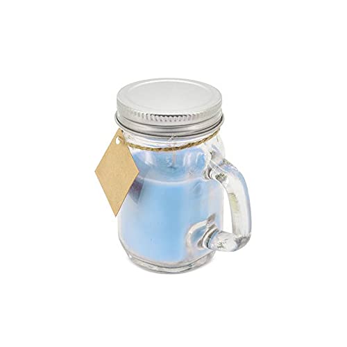 Lote de 25 Velas Aromática con Jarrita con tapa de metal - Velas para Detalles de Bodas, Comuniones, Regalos Mujeres prácticos (lila)