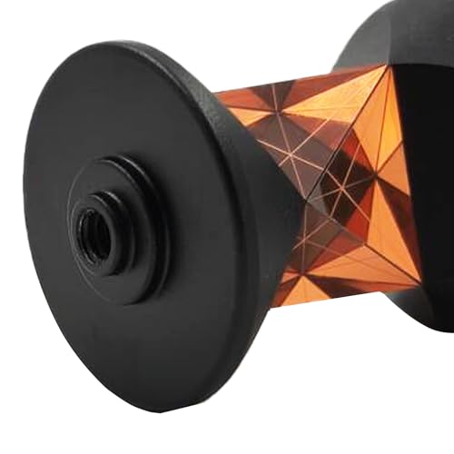 Image of 360 Degree Monitoring Mini Prism Total Station Reflective Prism GRZ101 Replacement with Hook Compatible with Leica Swiss Type Surveying Reflector (Copper Coated)