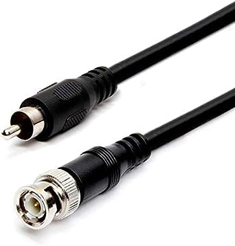 HRtronics® BNC to RCA Video Cable 1.5m | Black Coaxial Cable with BNC Male to RCA Male Connectors for CCTV, DVR & Video Devices