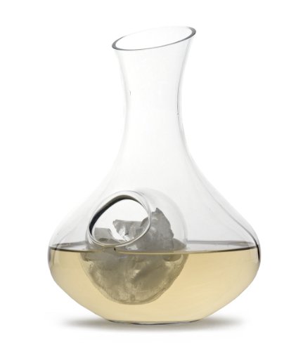 Price comparison product image Bredemeijer Avallo LV02156 Decanter / Carafe 1.3 Litres Glass with Ice Cube Compartment 175 x 80 x 340 mm