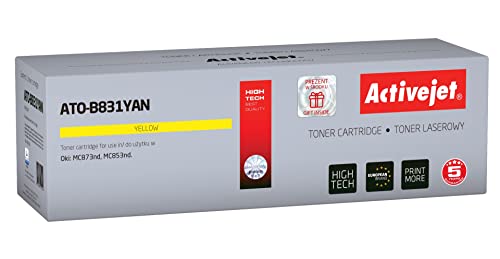 NER ACTIVEJET ATO-B831YN REEMPLAZO Para Oki 45862814 Supreme 10,000 PĂGINAS Amarillo