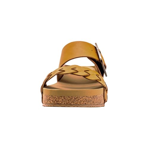 VOLATILE Womens Morel Slide Casual Sandals Casual Low Heel 1-2" - Brown4