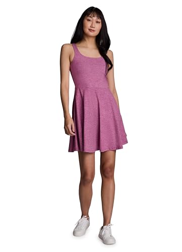 RBX Women's Active Dress, Super Soft Flirty Fit and Flare Quick Dry Stretch Jersey Tank Dress with Pockets Baton Rouge Heath