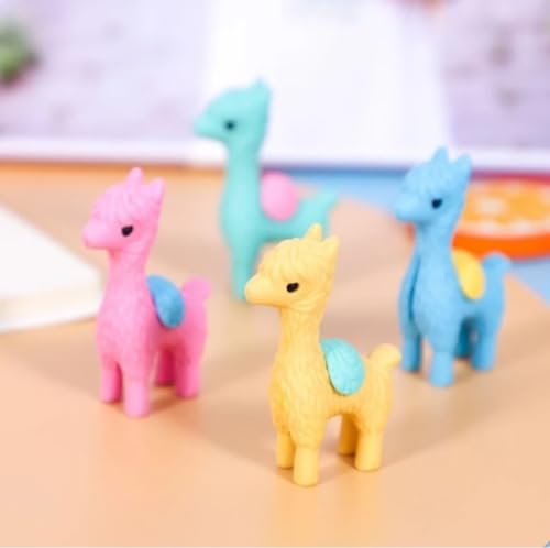 Image of AK Store (Pack of 4) 3D Cute Cartoon Shape Rubber Pencil Erasers, School Stationery for Kids, Boys Girls, Birthday Return Gifts (Camel)