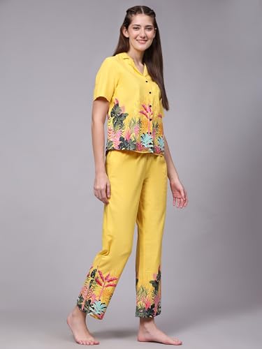 Image of B STORIES Women's Cotton Pyjama Set | Comfort and Relexed Nightsuit for Ladies