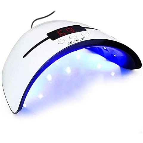 LKE UV Lampe für Gelnägel, 36W Nageltrockner mit Tragbarer USB-Ladefunktion, 30/60/90s Timing-Funktion, LCD-Display und Infrarotsensor, Led nagellampe ist für alle Gele Geeignet Cover