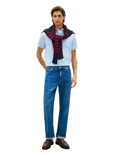 Image of Tommy Hilfiger Mens Short Sleeve Cotton Pique Polo Shirt in Regular Fit