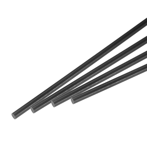 Image of MECCANIXITY ABS Plastic Rod Round Solid Bar 4mm x 300mm Black for DIY Model Material, Architectural Model Making, DIY Sand Table, Pack of 4 Pcs