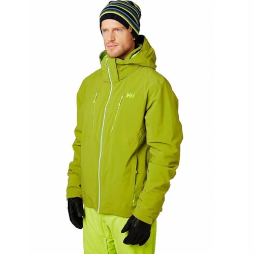 Helly-Hansen Alpha 3.0 Jacket for Men - Premium Waterproof Insulated Skiing Jacket with Breathable Fabric and Ventilation, 407 Wood Green - S